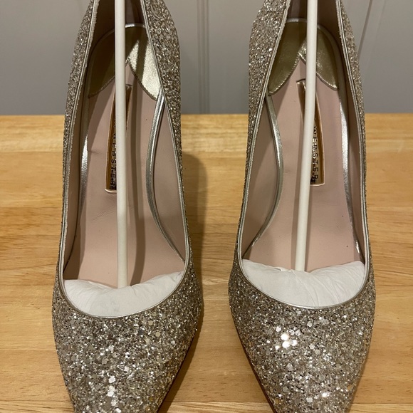 NWT Sophia Webster Champagne Glitter Go to Glam Shoe - Picture 5 of 6